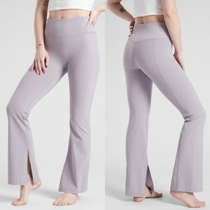 Athleta Barre Fitted Lounge Flare Pants Lilac Stone Small